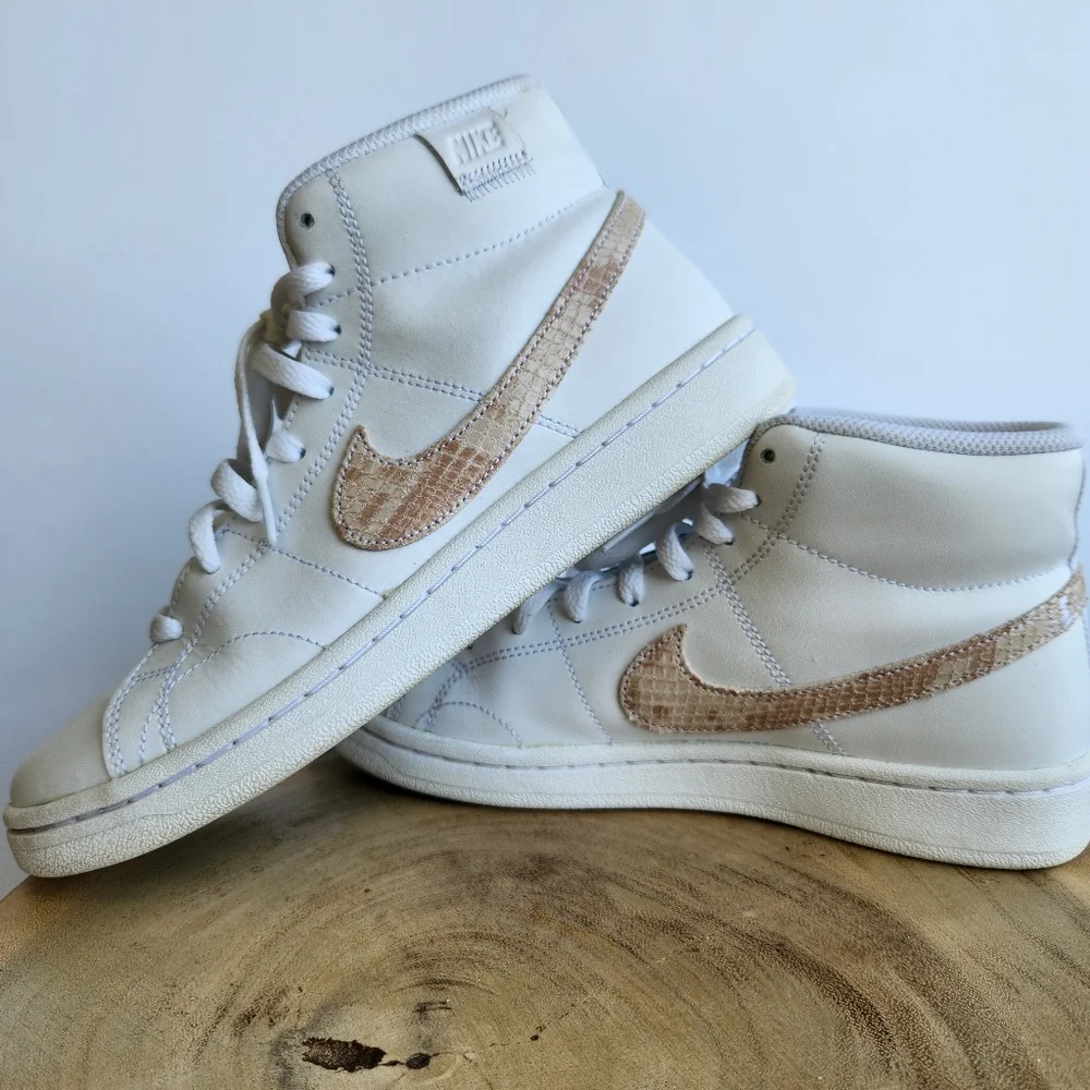 Nike Women's Court Royale 2 Mid High-Top Sneakers Snakeskin Swoosh Size  7.5 - Picture 5 of 17